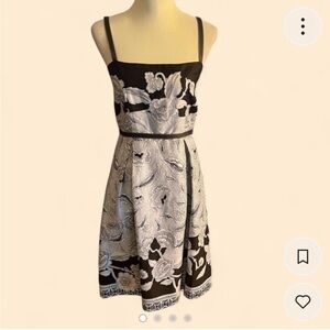 Ann Taylor Brown & White Floral Dress Size 4